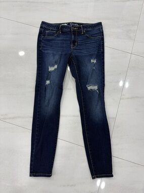 Mission Dark Blue Distressed Women’s Skinny Jeans